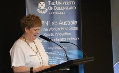 Queensland's Acting Chief Scientist Dr Christine Williams at the HYPE UQ SPIN Lab announcement